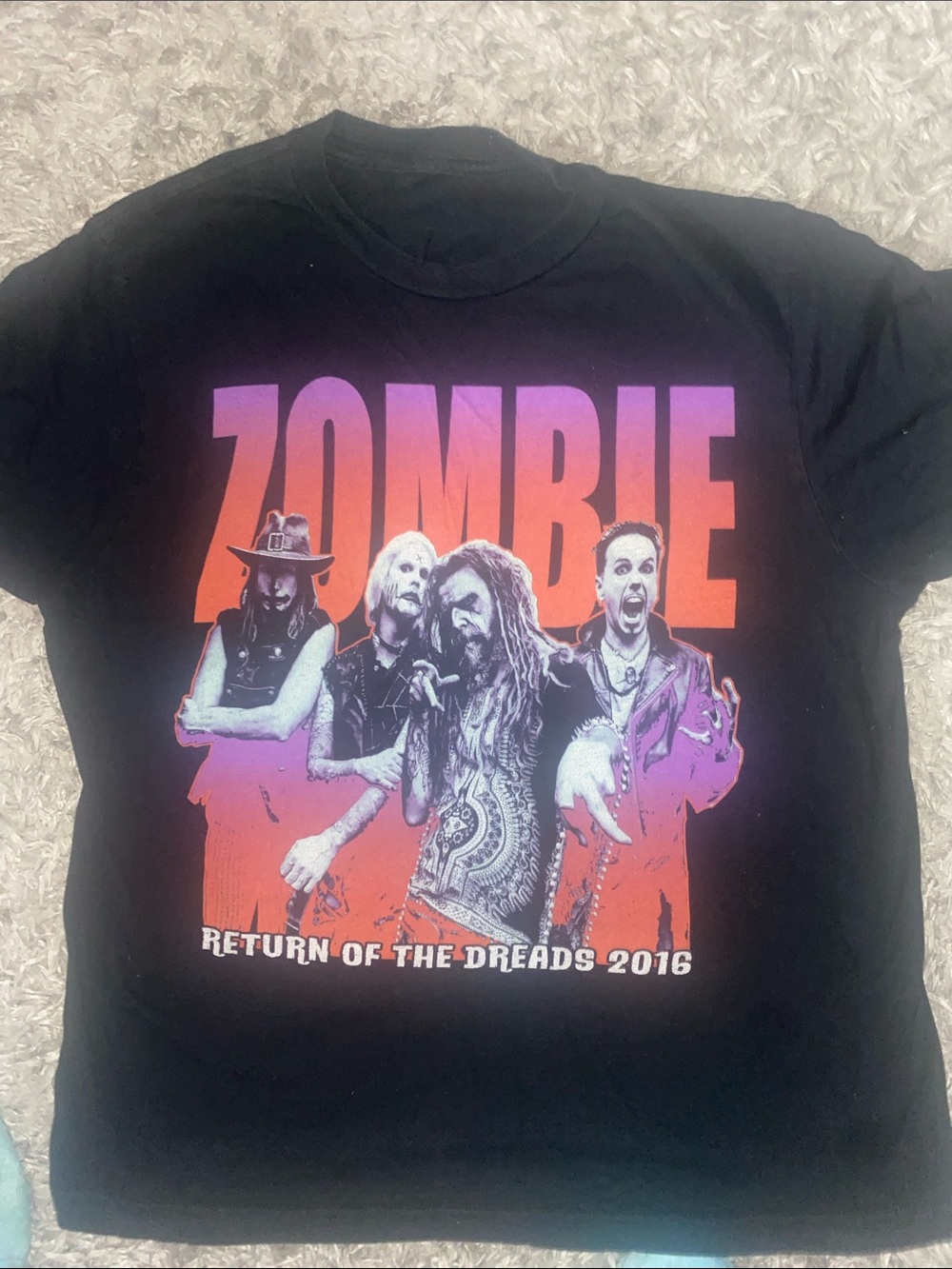 Zombie Return of the Dreads 2016 tour Graphic T-Shirt - Black
